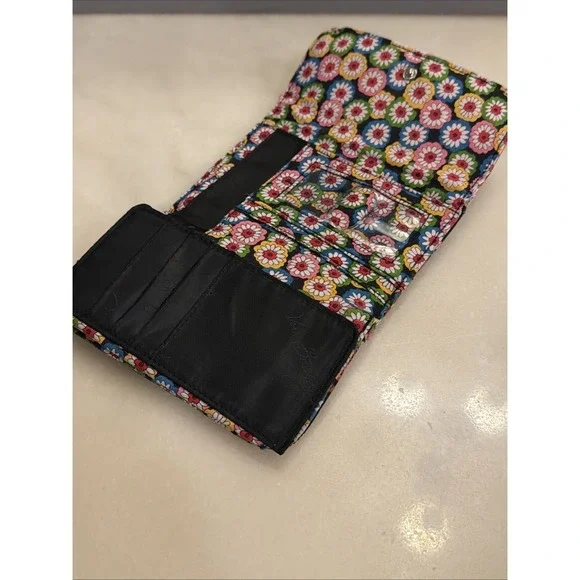 Vtg Vera Bradley Quilted Euro Wallet  Retired 2009 'Pattern Symphony in Hue" - Picture 12 of 16